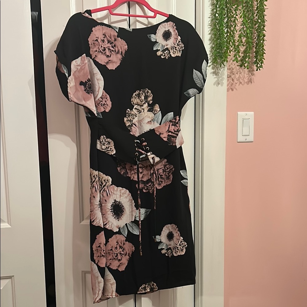 Floral Black Dress
